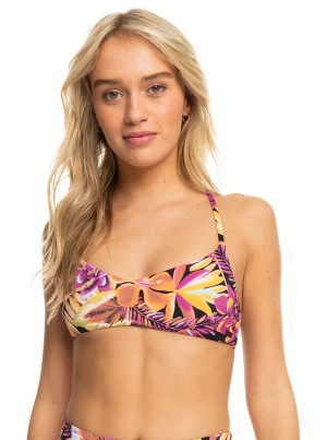 Arriba De Bikini Roxy Printed Beach Classics Bralette | 182VYMWGE