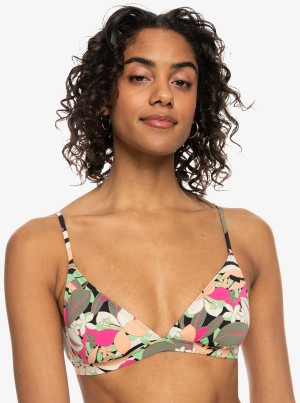 Arriba De Bikini Roxy Printed Beach Classics Fixed Triangle | 235HNSBKF