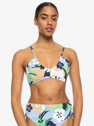 Arriba De Bikini Roxy Printed Beach Classics Bra | 796HOMGPJ