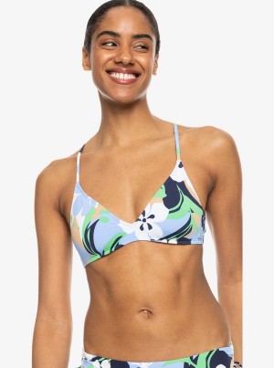 Arriba De Bikini Roxy Printed Beach Classics Tiras Bra | 362DJSNWT