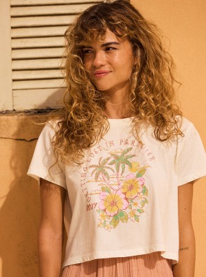 Camiseta Roxy Hibiscus Paradise Cropped | 845QGDTSR