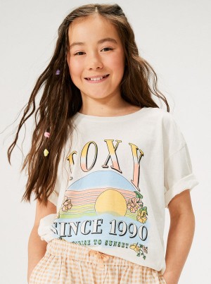 Camiseta Roxy Sunrise To Sunset Oversized Boyfriend Niña | 086PGHMYO