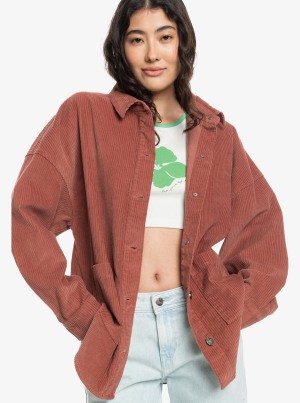 Camperas Roxy Kick Back Washed Corduroy Long Sleeve | 685BSUQLH