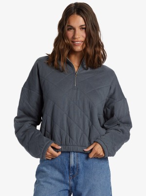 Ropa De Casa Roxy Bonfire Babe Acolchado Fleece Half-Zip | 473QRFZAW