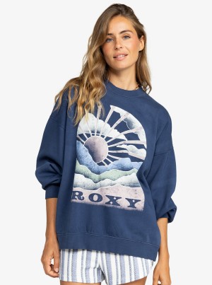 Ropa De Casa Roxy Lineup Oversized Crew Neck | 193DZQGVH