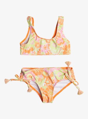 Ropa de Baño Roxy Happiness Feeling Two Piece Bralette Set Niña | 862LFJPDA