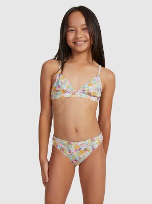 Ropa de Baño Roxy Nostalgic Seaside Two Piece Triangle Set Niña | 826LBCOQM