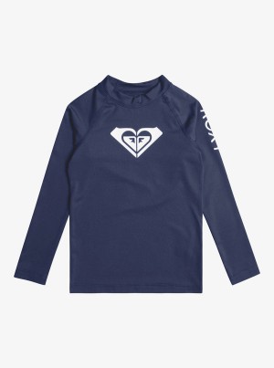 Ropa de Baño Roxy Whole Hearted Long Sleeve UPF 50 Rashguard Niña | 564THDQPC