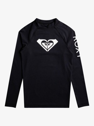 Ropa de Baño Roxy Whole Hearted Long Sleeve UPF 50 Rashguard Niña | 359ZOQUNT