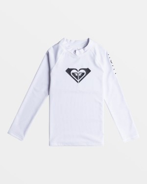 Ropa de Baño Roxy Whole Hearted Long Sleeve UPF 50 Rashguard Niña | 254DIXEKG