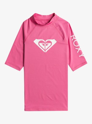 Ropa de Baño Roxy Wholehearted UPF 50 Corta Sleeve Rashguard Niña | 043PCWQIG