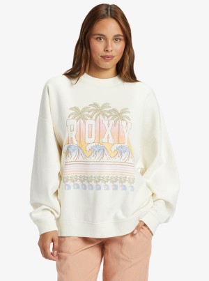 Sudadera con Capucha Roxy Lineup Oversized Crew Neck | 714UIAGSW