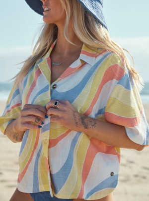 Tops Roxy Rad Days Again Corta Sleeve Resort | 542EMYXOT