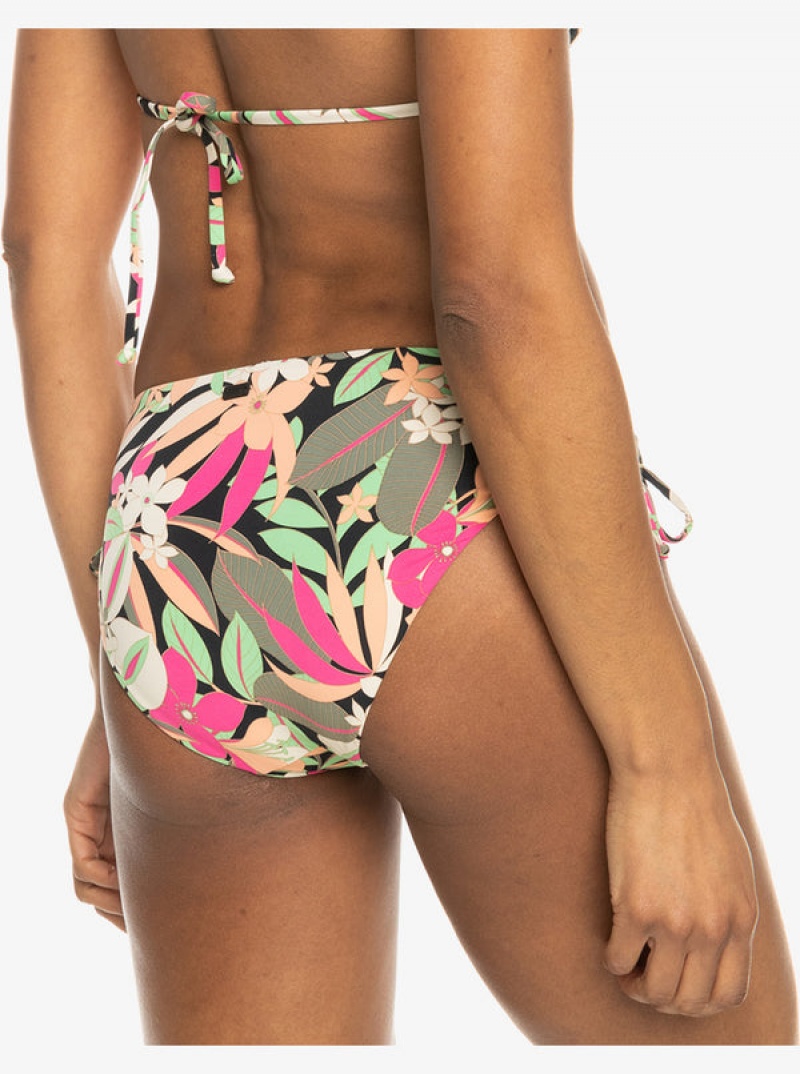 Abajo De Bikini Roxy Printed Beach Classics Hipster Side-Tie | 784EFOHYI