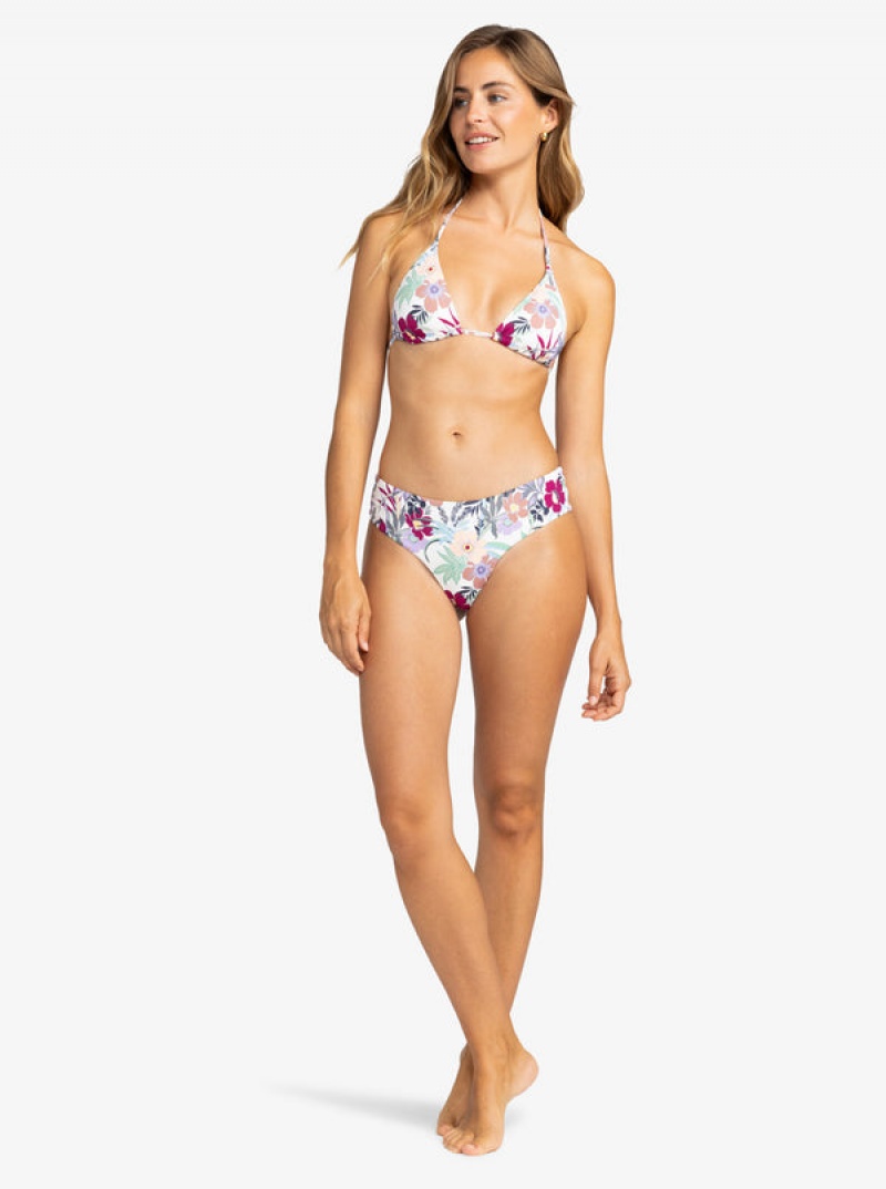 Abajo De Bikini Roxy Printed Beach Classics V-Shape Cheeky | 851ZIHVUN