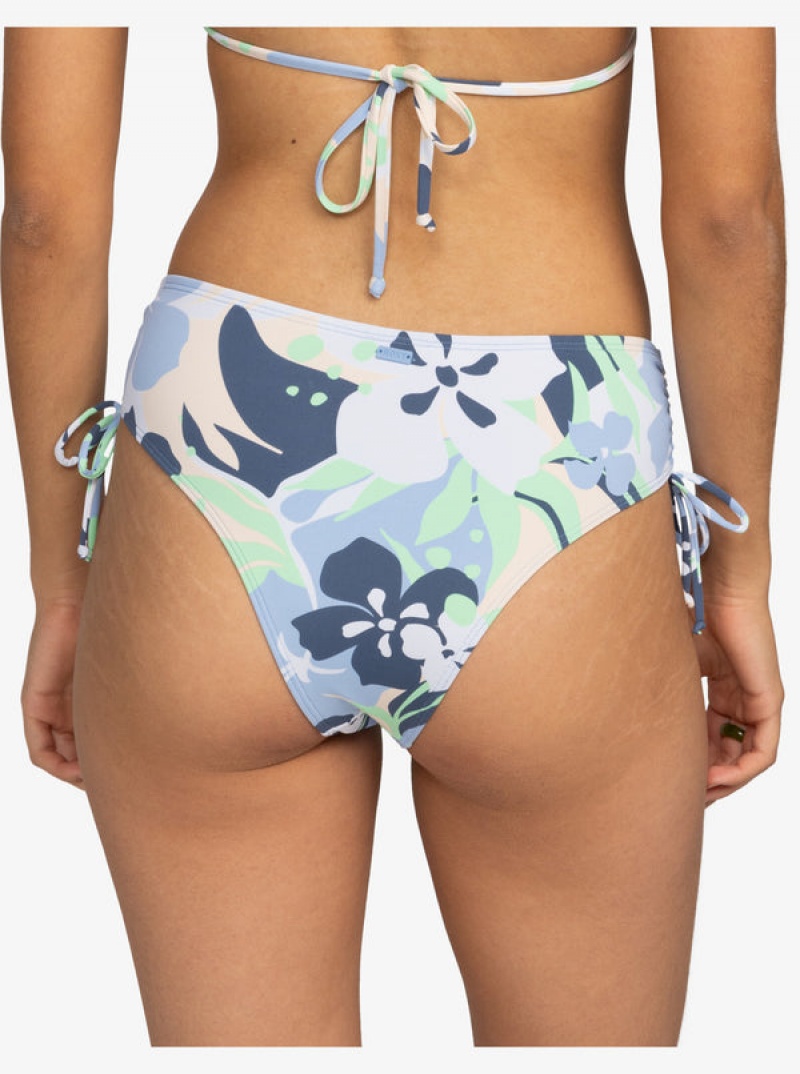 Abajo De Bikini Roxy Printed Beach Classics Moderate Side-Tie | 874NFWSVZ