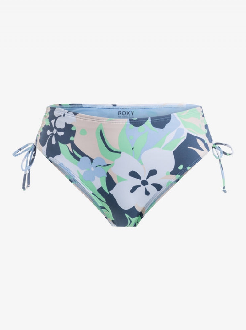 Abajo De Bikini Roxy Printed Beach Classics Moderate Side-Tie | 874NFWSVZ