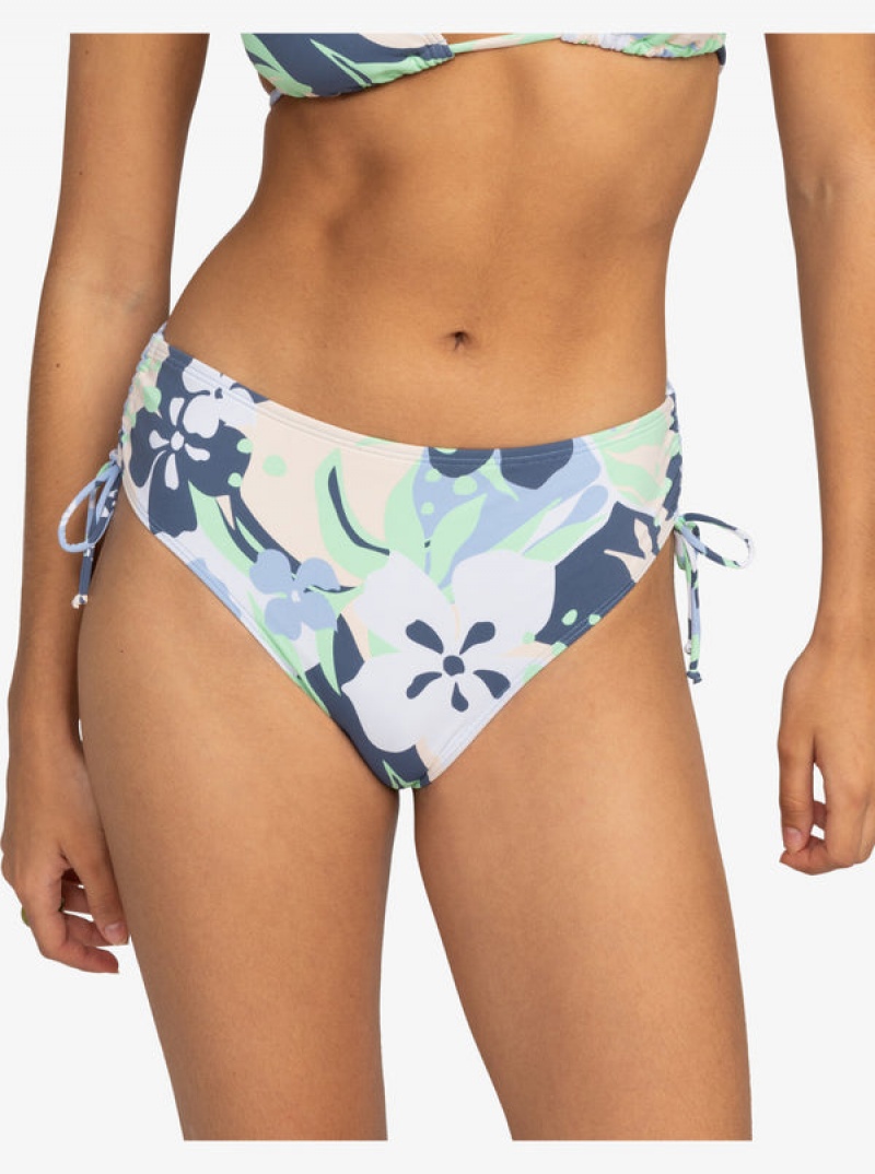 Abajo De Bikini Roxy Printed Beach Classics Moderate Side-Tie | 874NFWSVZ