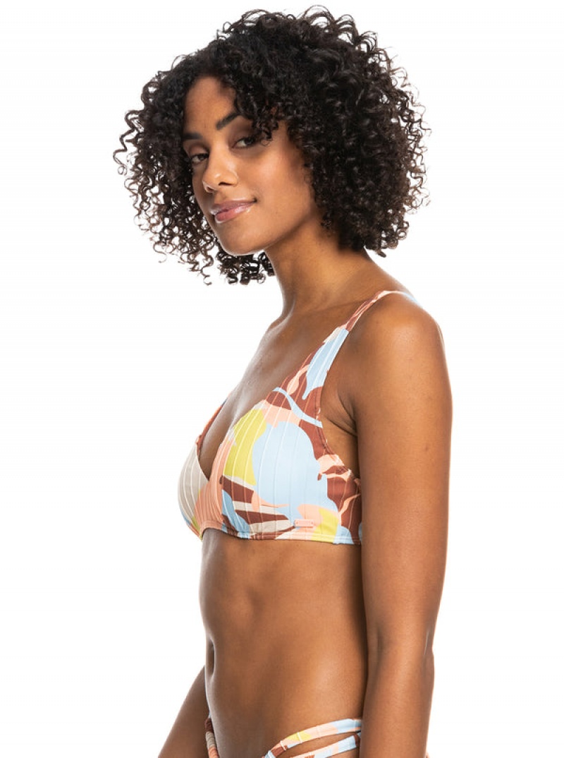 Arriba De Bikini Roxy Floraldelic Printed D-Cup | 287KUQJZX