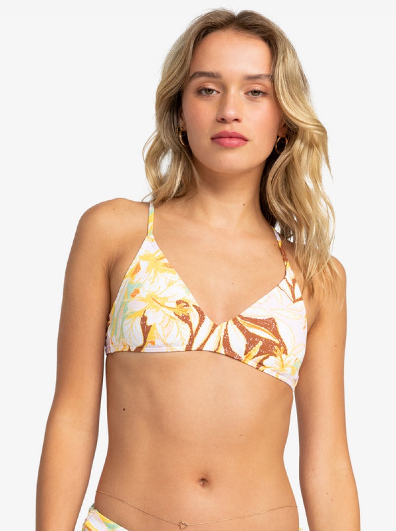 Arriba De Bikini Roxy Printed Beach Classics Ba Athl Triangle | 748PMSJZK