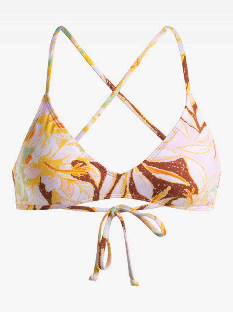 Arriba De Bikini Roxy Printed Beach Classics Ba Athl Triangle | 748PMSJZK