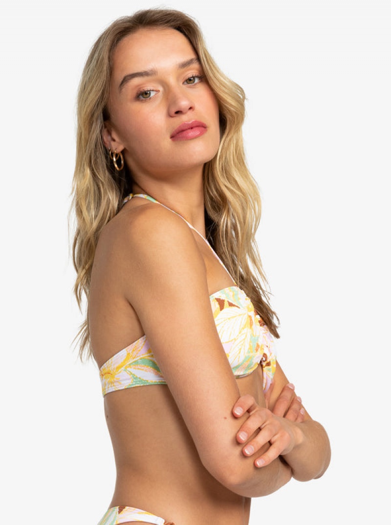 Arriba De Bikini Roxy Printed Beach Classics Moda Triangle | 196HIFQAG