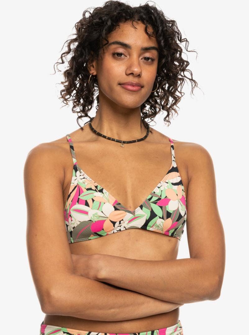 Arriba De Bikini Roxy Printed Beach Classics Tiras Bra | 214PONKFD