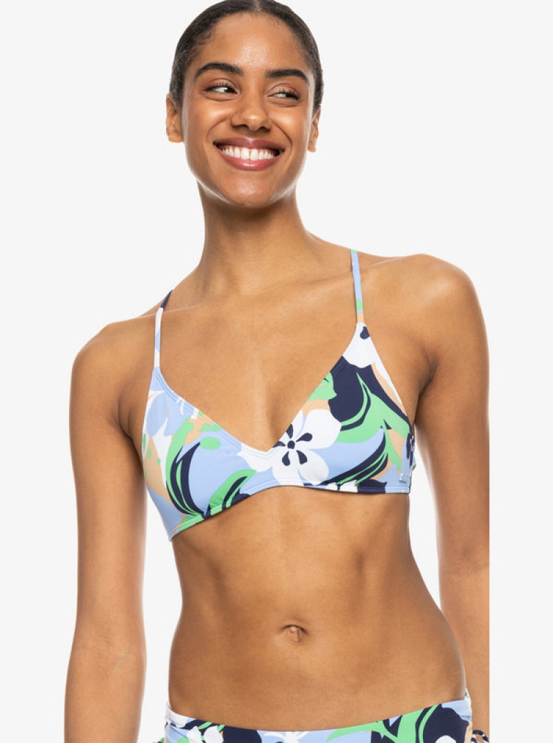 Arriba De Bikini Roxy Printed Beach Classics Tiras Bra | 362DJSNWT