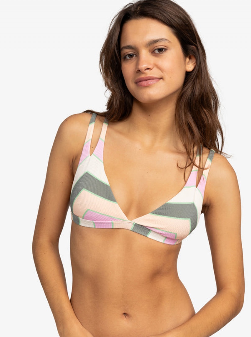 Arriba De Bikini Roxy Vista Stripe Fixed Triangle | 713ZFABNM