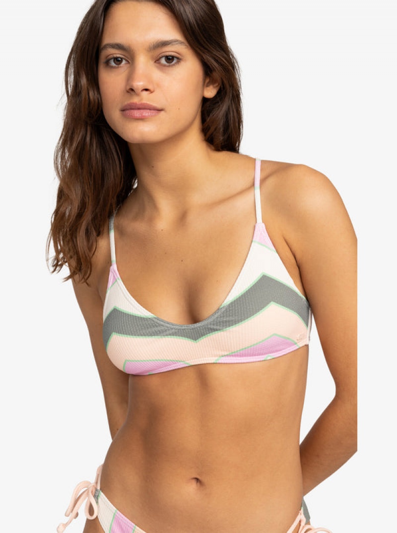 Arriba De Bikini Roxy Vista Stripe Tiras Bra | 837PILUSJ