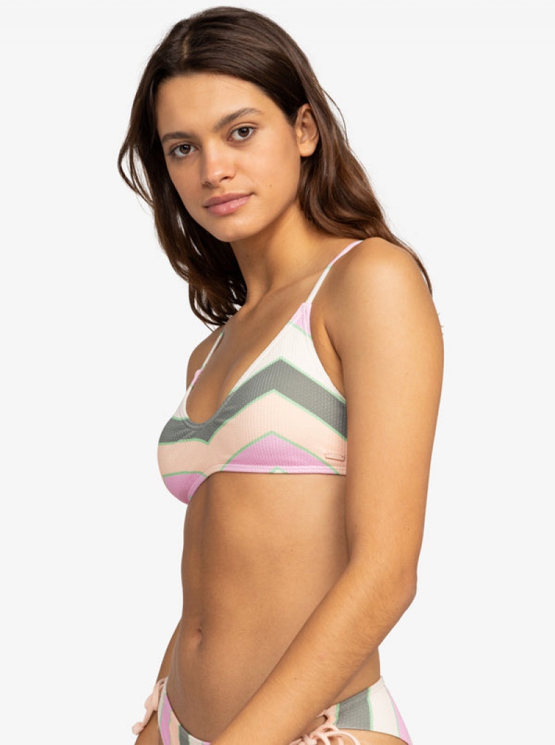 Arriba De Bikini Roxy Vista Stripe Tiras Bra | 837PILUSJ