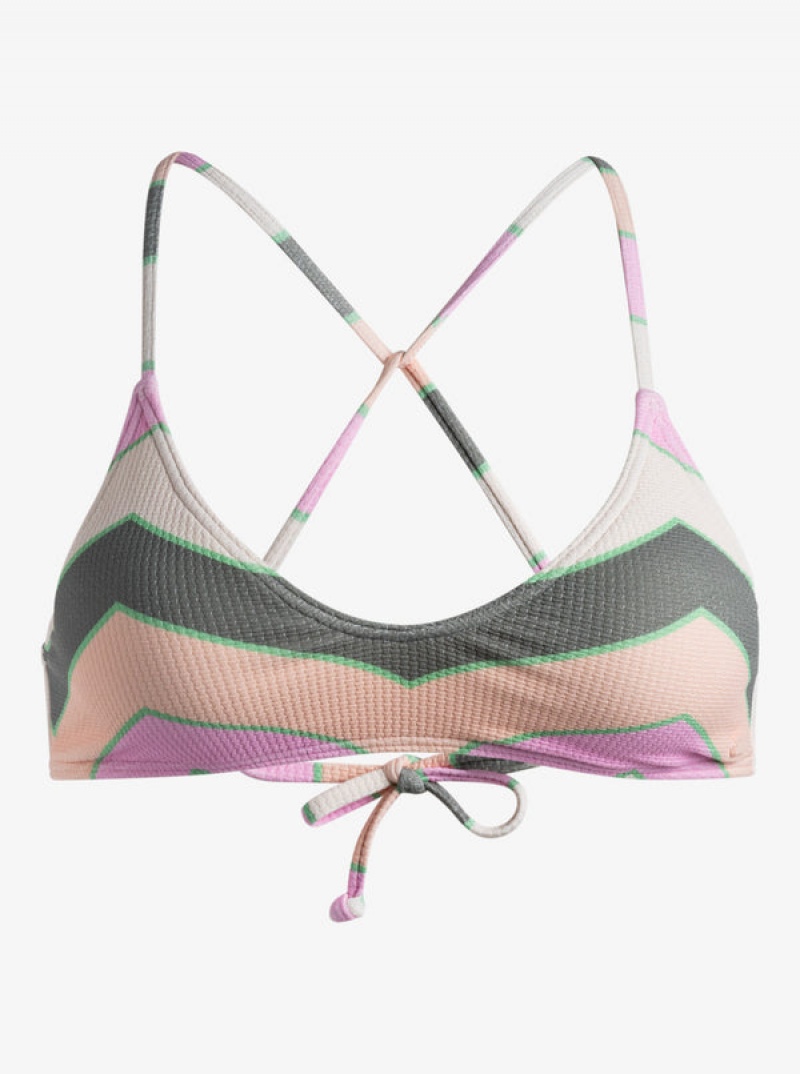 Arriba De Bikini Roxy Vista Stripe Tiras Bra | 837PILUSJ