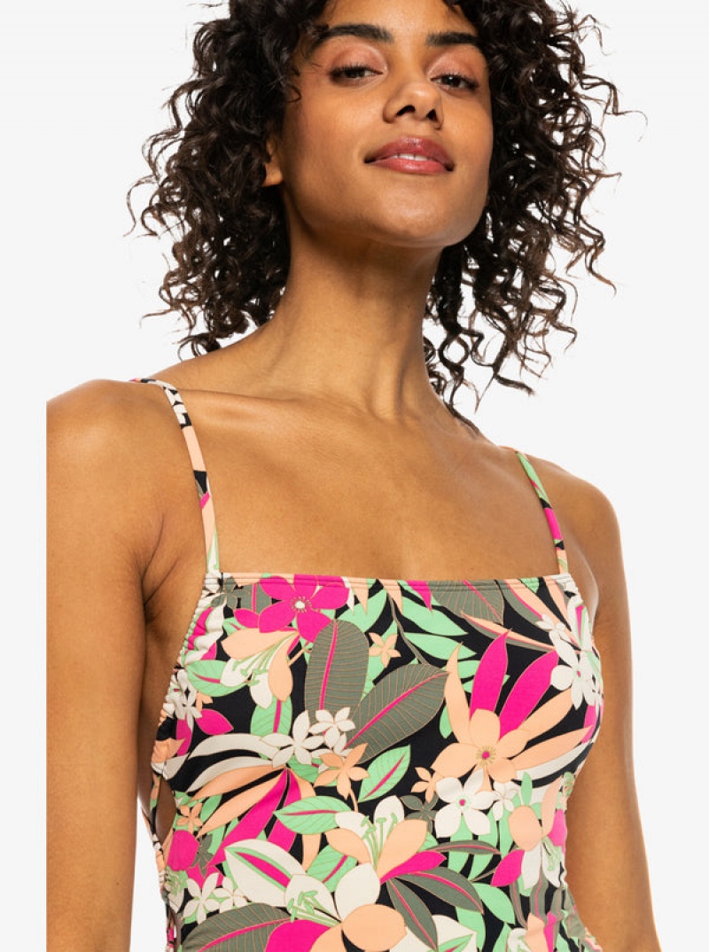 Bañadores Roxy Printed Beach Classics Encaje Up One-Piece | 473BFPMEC