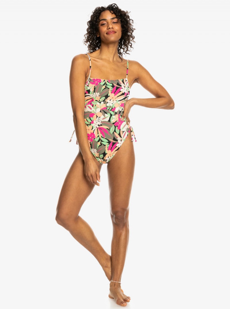 Bañadores Roxy Printed Beach Classics Encaje Up One-Piece | 473BFPMEC