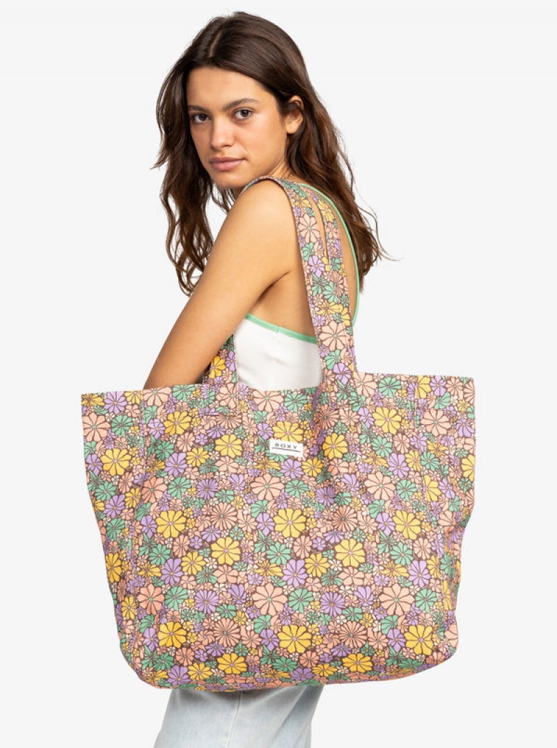 Bolsa de Mano Roxy Anti Bad Vibes Printed Beach | 317VFYMCD