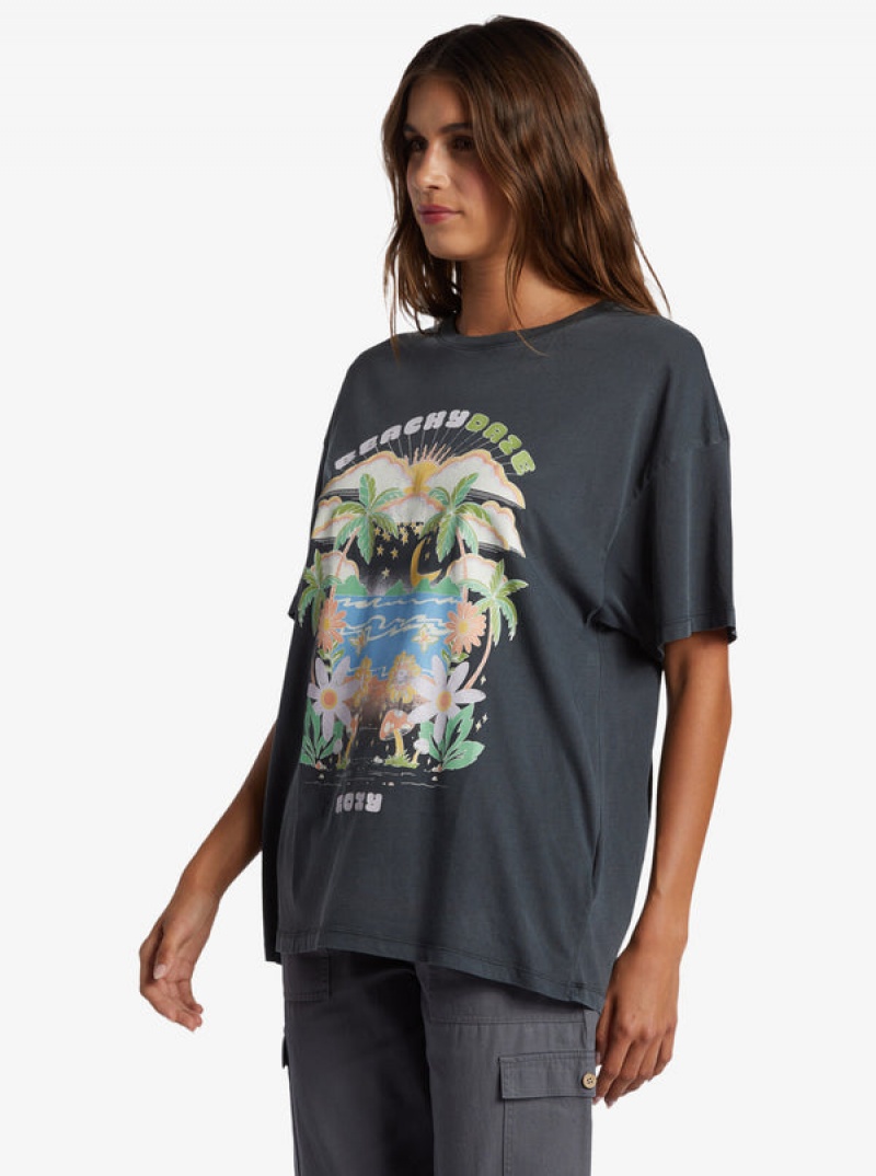 Camiseta Roxy Beachy Days Oversized Boyfriend | 748AVUMLP