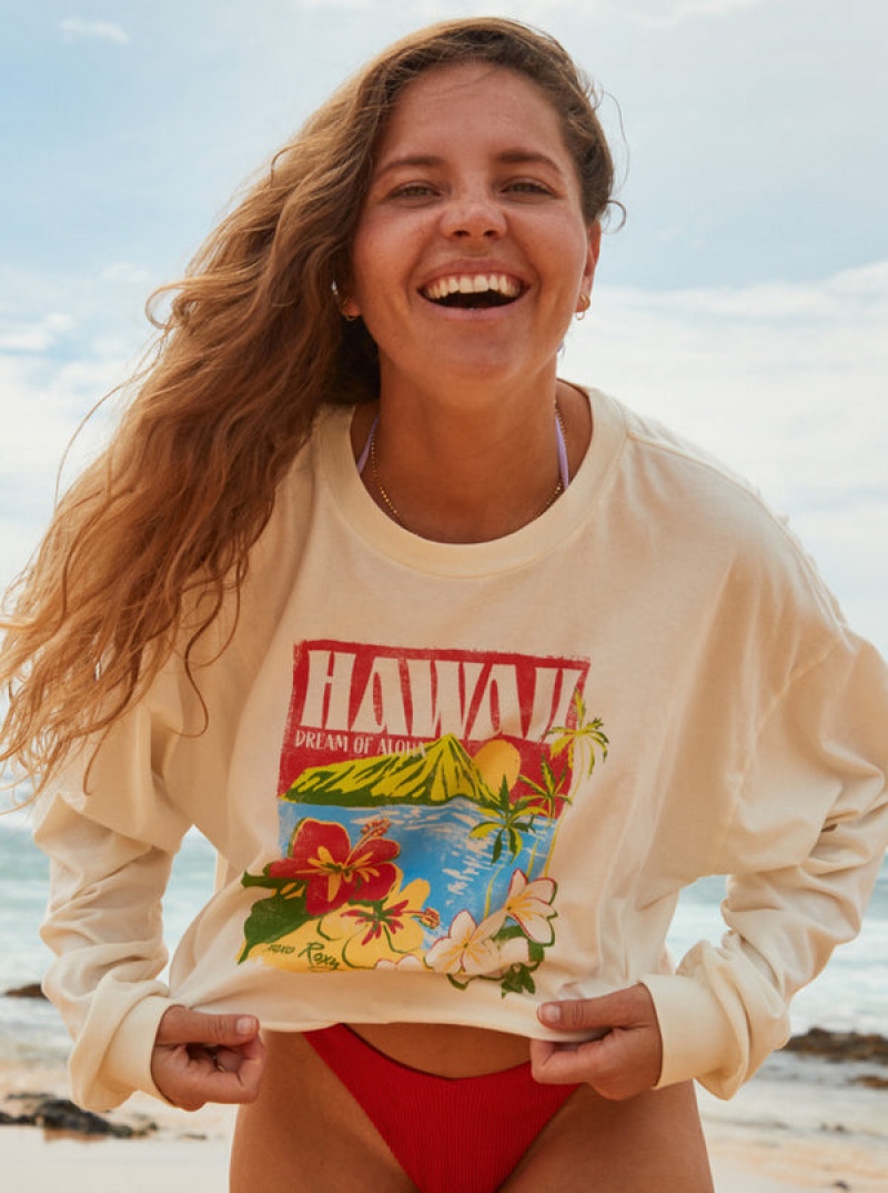 Camiseta Roxy Hawaiian Vacay Olsc | 530JIGCLQ