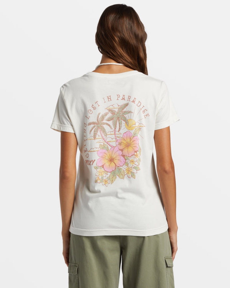 Camiseta Roxy Hibiscus Paradise Boyfriend | 035PZTXCW