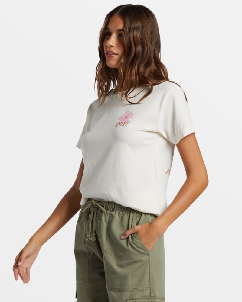 Camiseta Roxy Hibiscus Paradise Boyfriend | 035PZTXCW