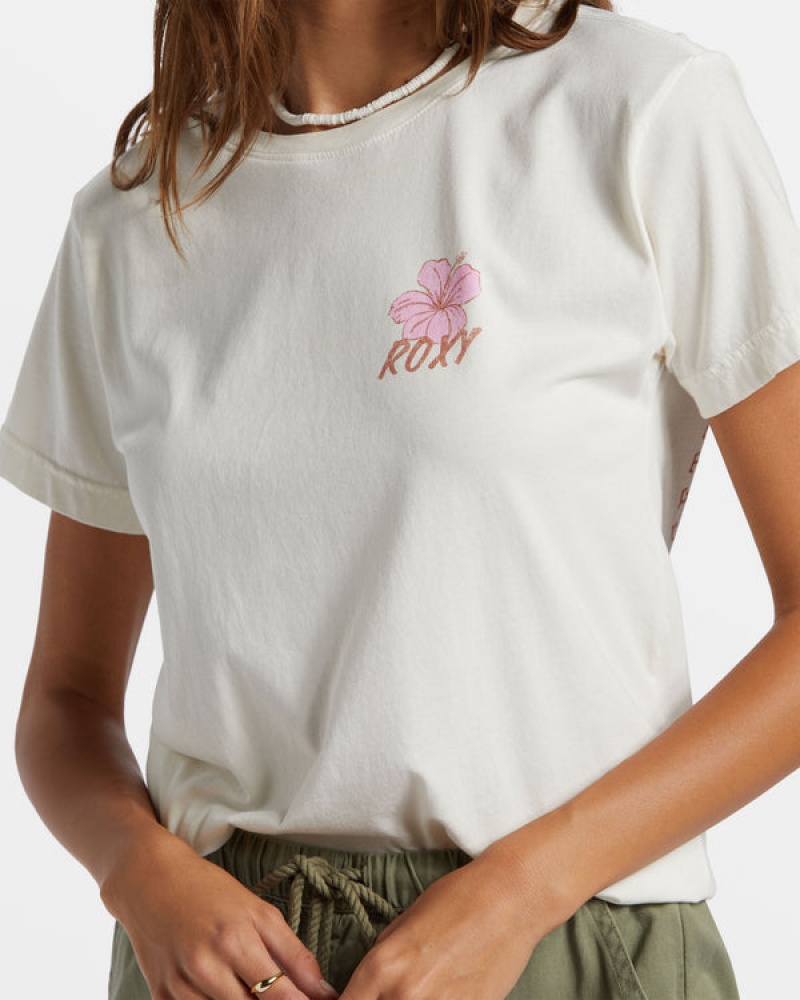 Camiseta Roxy Hibiscus Paradise Boyfriend | 035PZTXCW