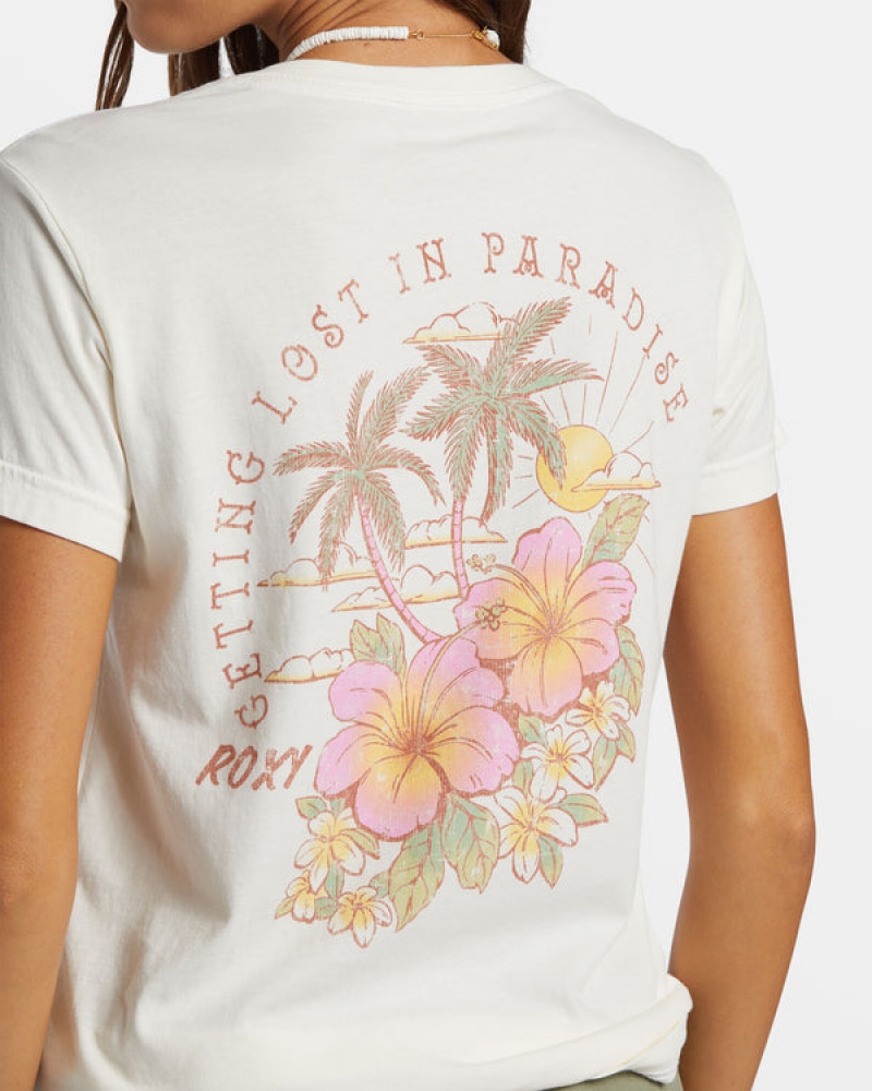 Camiseta Roxy Hibiscus Paradise Boyfriend | 035PZTXCW