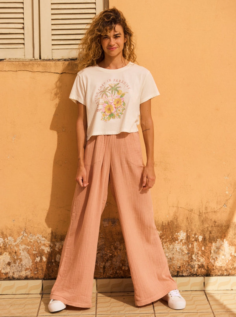 Camiseta Roxy Hibiscus Paradise Cropped | 845QGDTSR