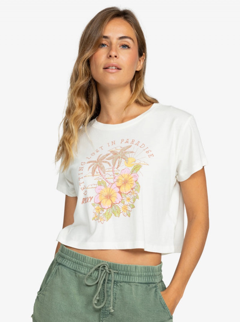 Camiseta Roxy Hibiscus Paradise Cropped | 845QGDTSR