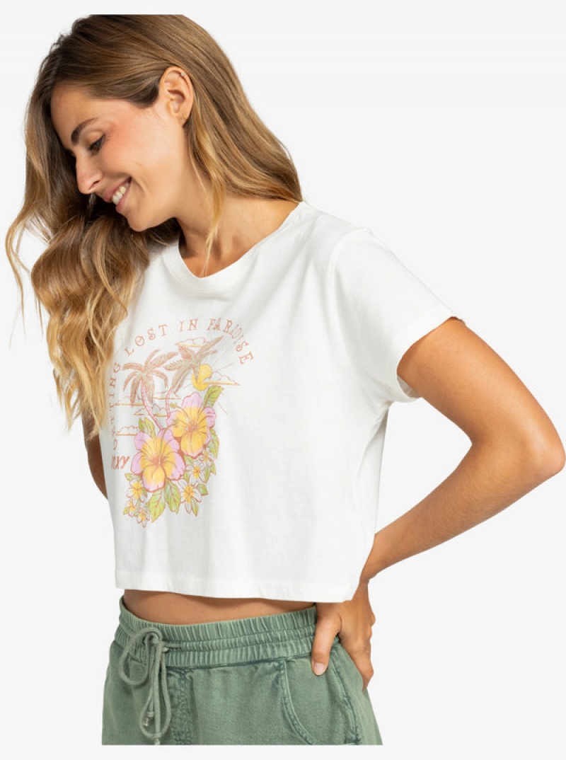 Camiseta Roxy Hibiscus Paradise Cropped | 845QGDTSR