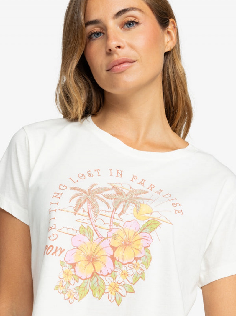 Camiseta Roxy Hibiscus Paradise Cropped | 845QGDTSR