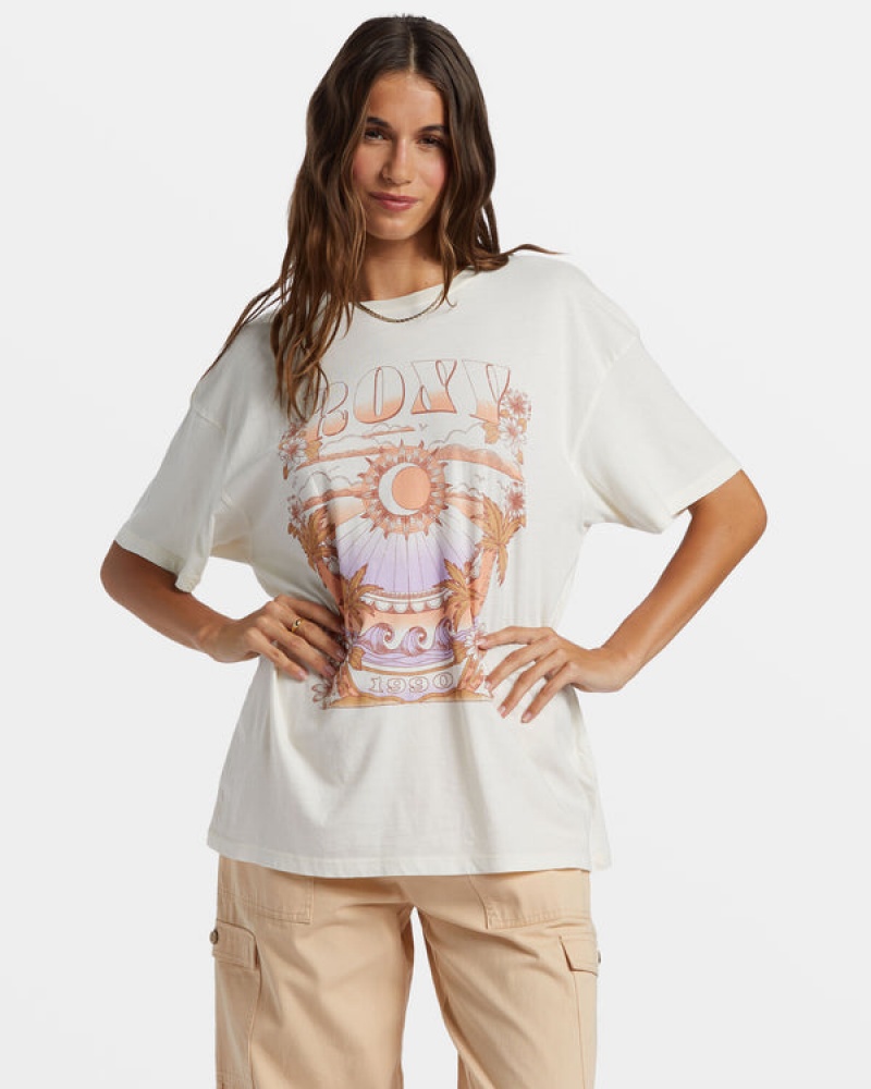 Camiseta Roxy Star Chart Oversized Boyfriend | 628DIPUZC