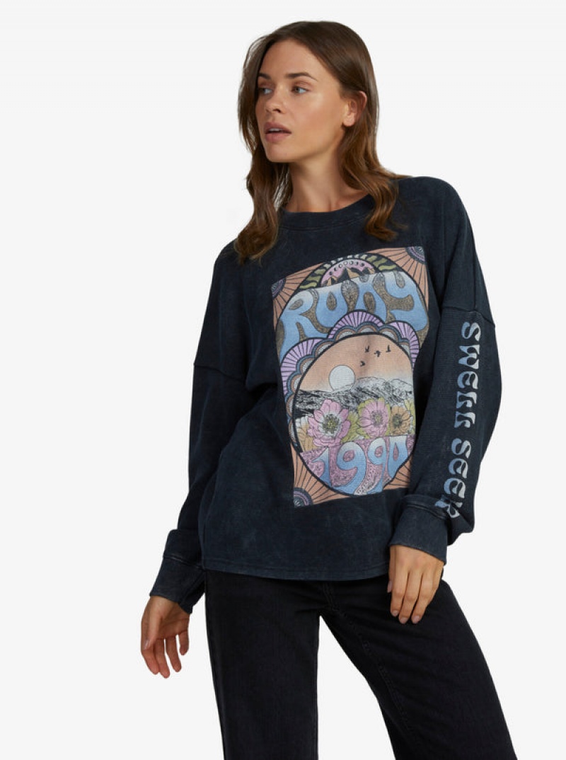 Ropa De Casa Roxy East Side Long-Sleeve Crew Neck | 836OLGEFM