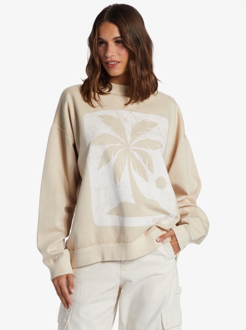 Ropa De Casa Roxy Lineup Oversized Crew Neck | 643RAKEZJ