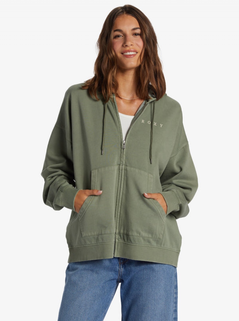 Ropa De Casa Roxy Lineup Oversized Zip-Up | 365CWANEJ