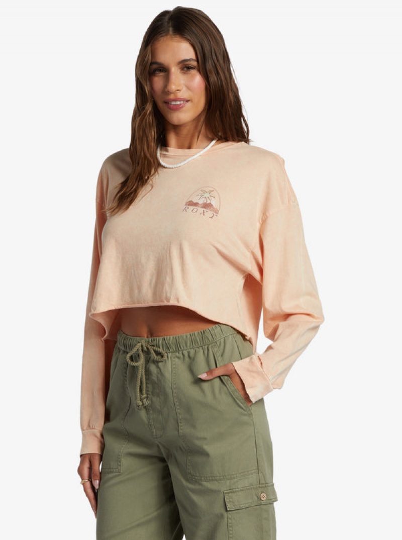 Ropa De Casa Roxy Palm Arcana Cropped Oversized Long Sleeve | 627LECOWK